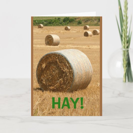 HAY!  Happy Vaderdag Kaart (Voorkant)