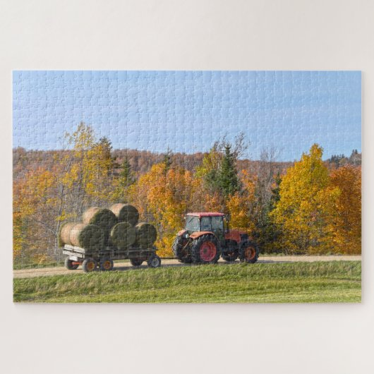 Hay Hauling in Vermont in het najaar Legpuzzel (Horizontaal)