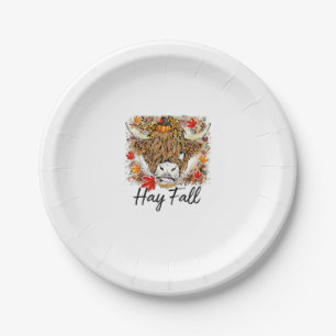 Hay Herfst Highland Koe Leopard Thanksgiving Heife Papieren Bordje