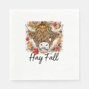 Hay Herfst Highland Koe Leopard Thanksgiving Heife Servet