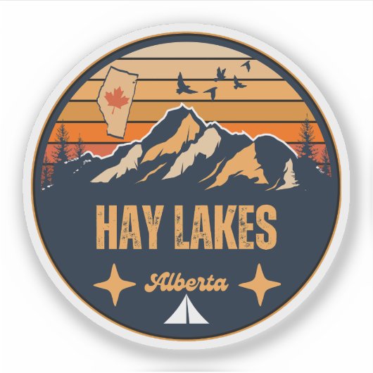 Hay Lakes, Alberta Sticker (Voorkant)