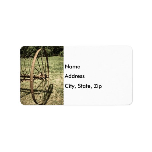 Hay Rake Wheel Aged Etiket (Voorkant)