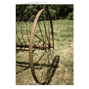 Hay Rake Wheel Aged Kaart
