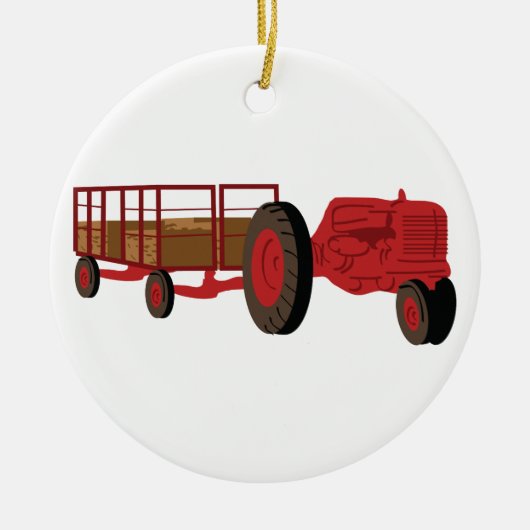 Hay Ride Keramisch Ornament (Voorkant)