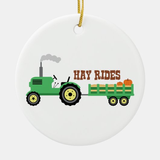 Hay Rides Keramisch Ornament (Voorkant)