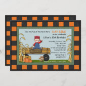 Hay Rides Uitnodiging (Voorkant / Achterkant)