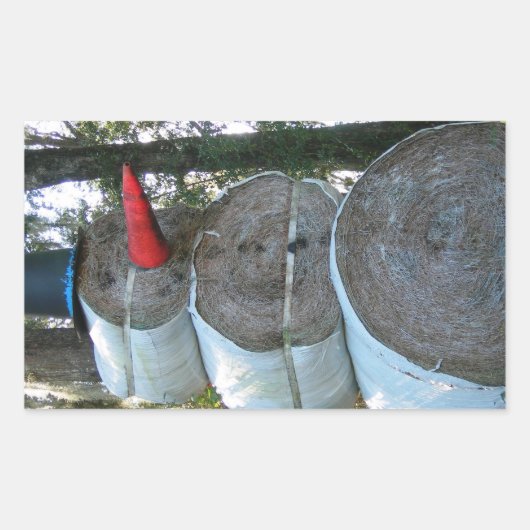 Hay Snowman Sticker (Voorkant)