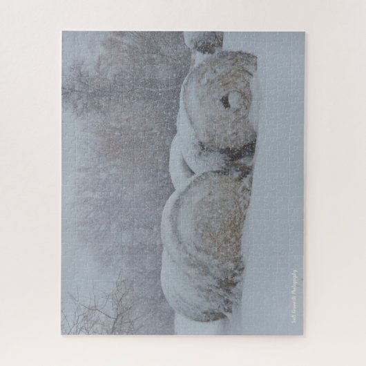 Haybails dans un puzzle de neige tempête (Vertical)