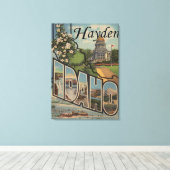 Hayden, IdahoLarge Letter ScenesHayden, ID Canvas Afdruk (Insitu (Houten vloer))