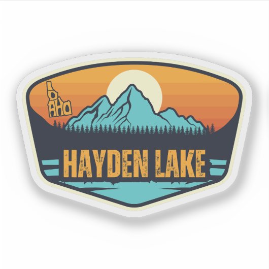 Hayden Lake, Idaho Sticker (Voorkant)
