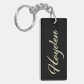 Hayden Name whitegold Porte-clés (Devant gauche)