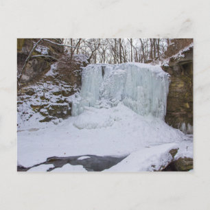 Hayden Run Herfsten in de winter, Columbus, Ohio Briefkaart
