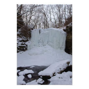Hayden Run Herfsten in de winter, Columbus, Ohio Foto Afdruk