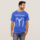 Haydir Allah - Hay Allah - Ertugrul - Kayi Flag T-shirt (Voorkant volledig)