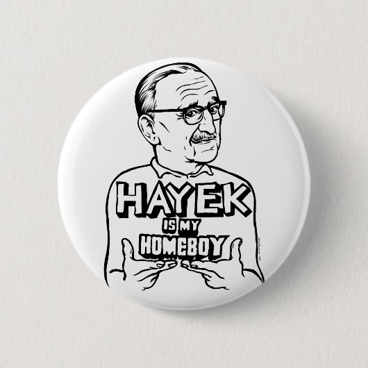Hayek is mijn Homeboy Button (Voorkant)