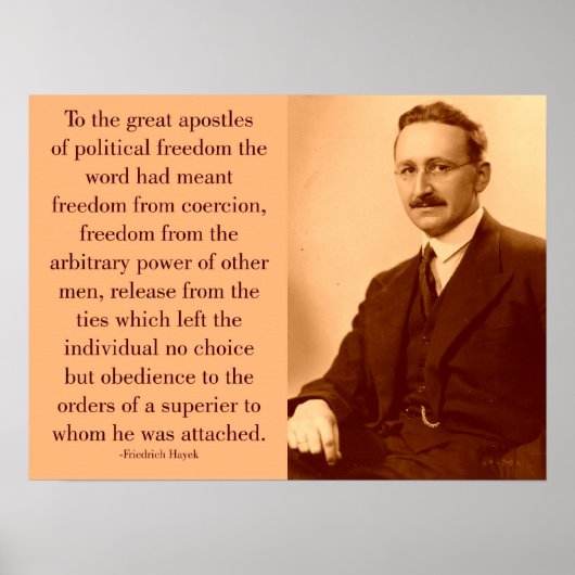 Hayek over vrijheid poster (Voorkant)