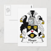 Hayes Family Crest Briefkaart (Voorkant / Achterkant)