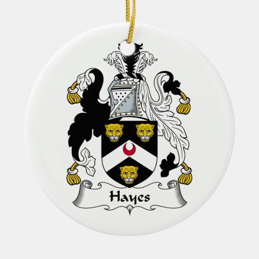 Hayes Family Crest Keramisch Ornament (Voorkant)