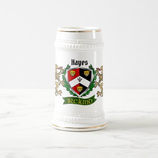 Hayes Irish Shield Beer Stein Bierpul (Center)