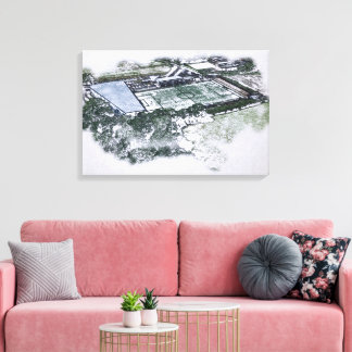 Hayes Lane Stadion Luchtfoto – Bromley Canvas Afdruk