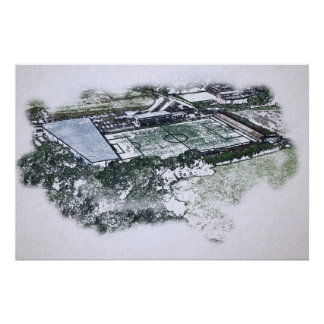 Hayes Lane Stadion Luchtfoto – Bromley Perfect Poster