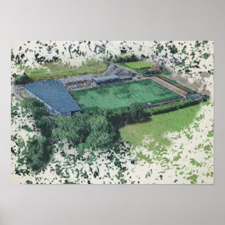Hayes Lane Stadion Luchtfoto – Bromley Poster