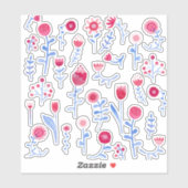 Haykoorts Waterverf Flowers Sticker (Vel)