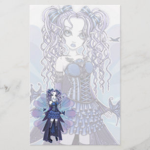 "Haylee" Paarse Tattoo Butterfly Fairy Stationery Briefpapier