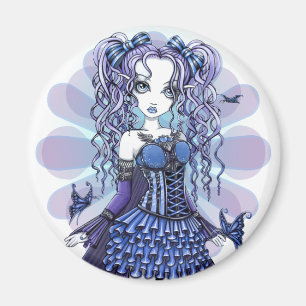 "Haylee" Paarse Tattoo vlinder — Kunstmagneet Magneet