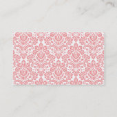 Hayleigh #2 Roze Damask Chic Visitekaartje (Achterkant)
