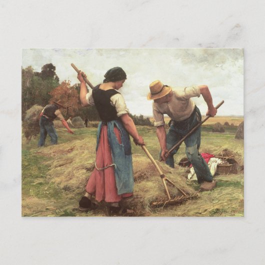 Haymaking, 1880 briefkaart (Voorkant)