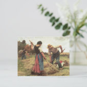 Haymaking, 1880 briefkaart (Staand voorkant)