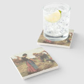 Haymaking, 1880 stenen onderzetter (Zijkant)