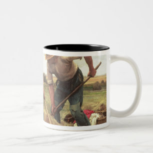 Haymaking, 1880 tweekleurige koffiemok