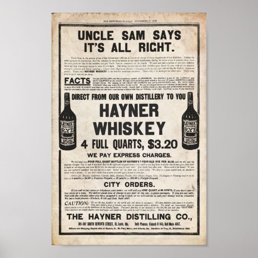 Hayner Whiskey Print (Voorkant)