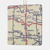 Hays KS  Map Keramisch Ornament (Links)