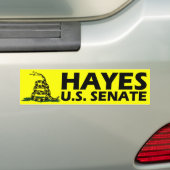 HAYS VOOR U.S. SENATE Bumpersticker (Op auto)
