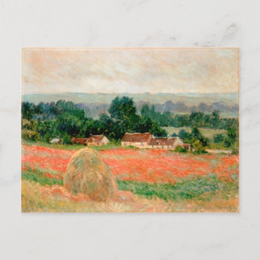 Haystack bij Giverny, Claude Monet Briefkaart (Voorkant)