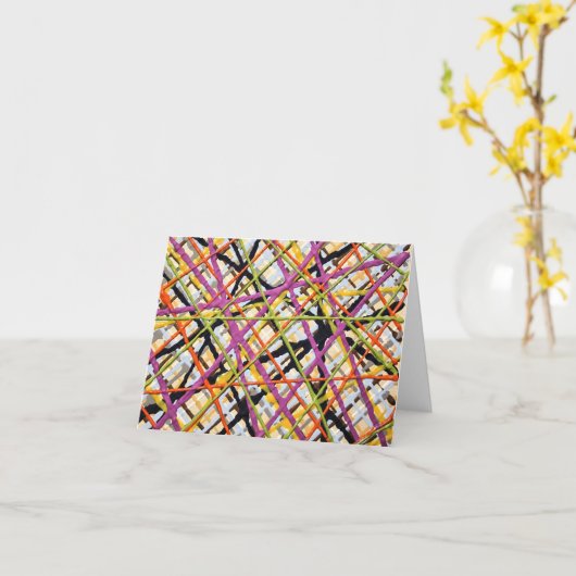 Haystack dans le Carte pour notes blanc violet (Fleur jaune)