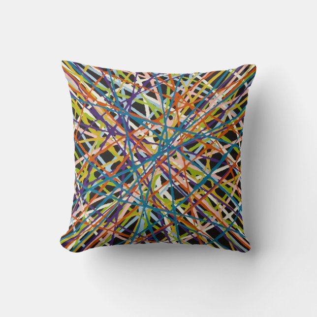 Haystack in zwart 16 x 16 Poly Sierkussen (Voorkant)