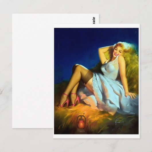 Haystack Pin Up Briefkaart (Voorkant / Achterkant)