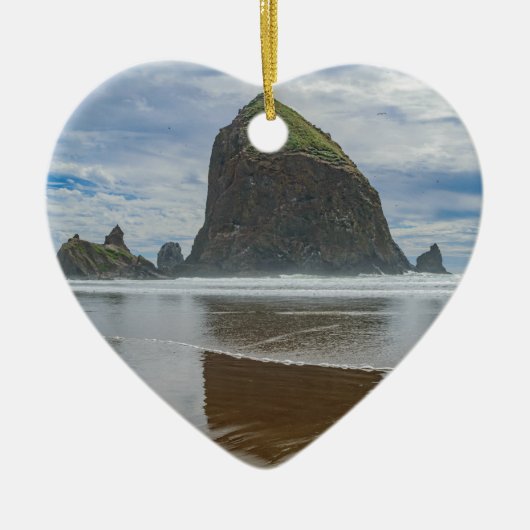 Haystack Rock, Cannon Beach, Oregon Keramisch Ornament (Voorkant)