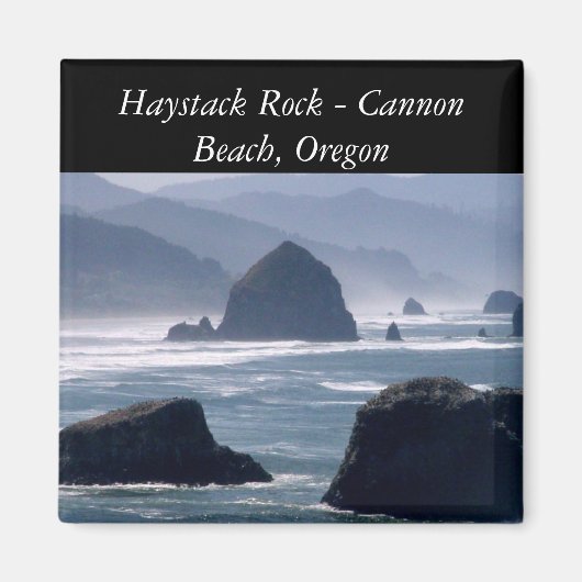 Haystack Rock - Cannon Beach Oregon Magnet (Devant)