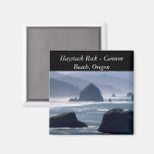 Haystack Rock - Cannon Beach Oregon Magnet Magneet (Voorkant / Achterkant)