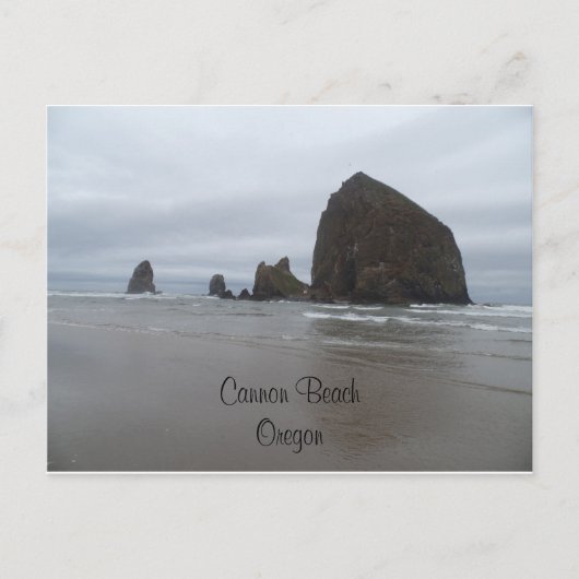 Haystack Rock Cannon Beach Oregon Postcard Briefkaart (Voorkant)