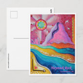 Haystack Rock Cannon Beach OU Travel Art Carte pos (Devant / Derrière)