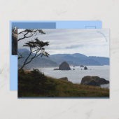 Haystack Rock, carte postale de l'Oregon (Devant / Derrière)