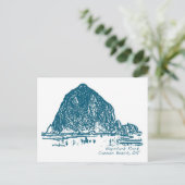 Haystack Rock Illustration Briefkaart (Staand voorkant)