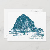 Haystack Rock Illustration Briefkaart (Voorkant / Achterkant)