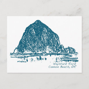 Haystack Rock Illustration Briefkaart